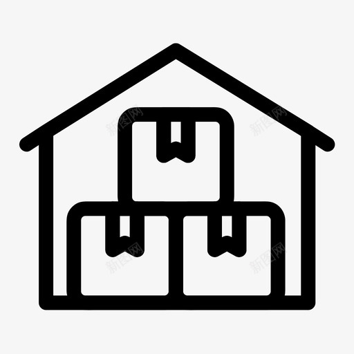 仓库包装装运svg_新图网 https://ixintu.com 仓库 包装 装运 库存 储存 物流 流线