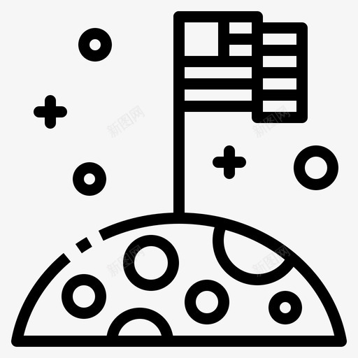 月球旗天文学月球svg_新图网 https://ixintu.com 月球 天文学 太空