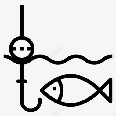 钓鱼动物海洋图标