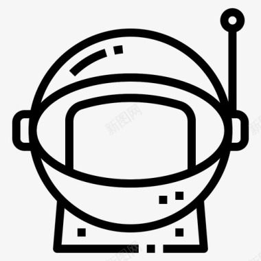 宇航员头盔天文学科学图标