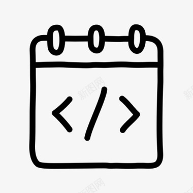 代码记事本开发人员笔记本图标