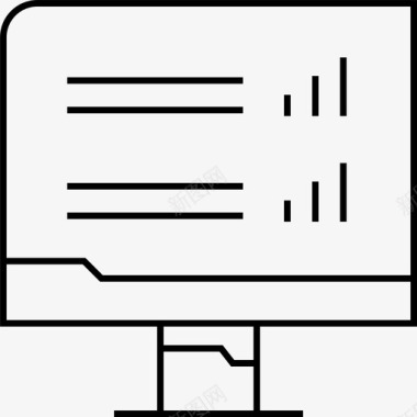 数据分析计算机显示器信息图形图标