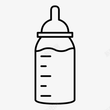 婴儿奶瓶喂食器奶嘴图标