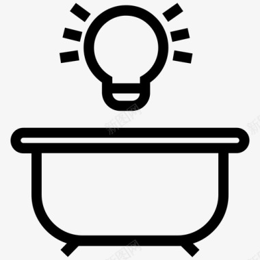 浴室灯创意浴室用品图标