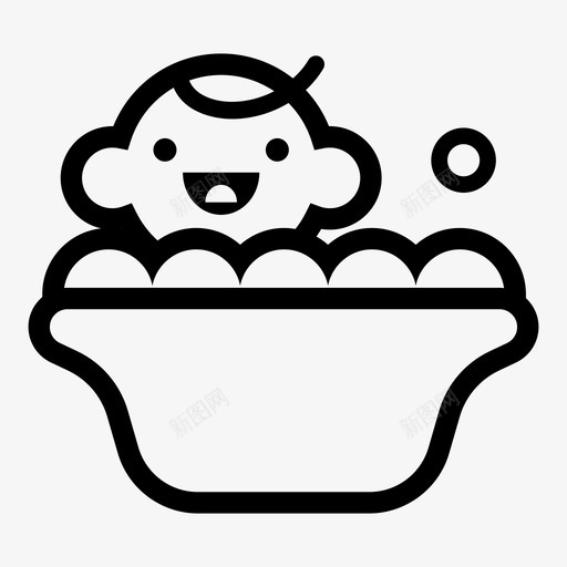 婴儿浴浴缸泡泡svg_新图网 https://ixintu.com 婴儿 浴缸 泡泡 孩子