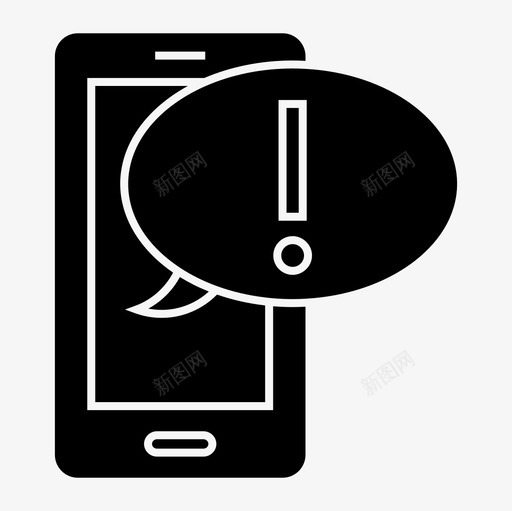 通讯概念手机手机通知svg_新图网 https://ixintu.com 手机 通讯 概念 通知 新聊天 聊天 提醒 社交 网络