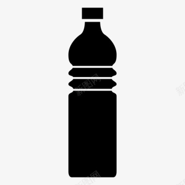 瓶子矿泉水瓶雕文图标