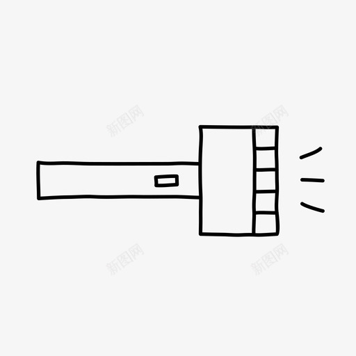 手电筒素描野营户外svg_新图网 https://ixintu.com 手电筒 素描 户外 休闲 野营