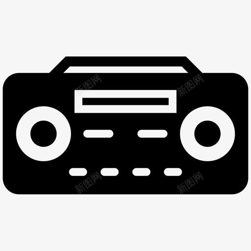收音机吊杆盒电子产品svg_新图网 https://ixintu.com 收音机 吊杆 电子产品 音乐 便携式 立体声 车载 套件