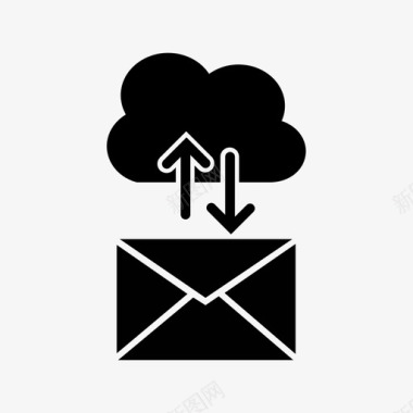 邮件服务器云客户端云计算图标