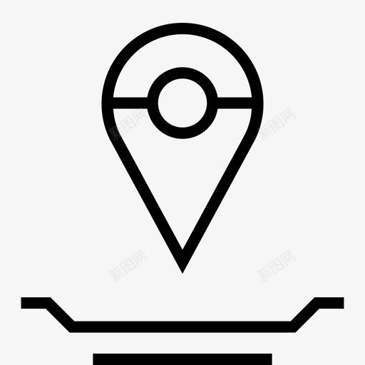 导航销方向查找点svg_新图网 https://ixintu.com 导航 方向 查找 点定 定位 地图 轮廓