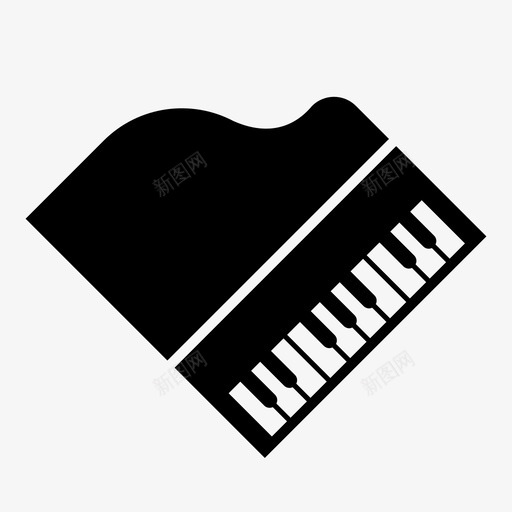 大钢琴古典音乐键盘svg_新图网 https://ixintu.com 钢琴 乐器 古典音乐 键盘
