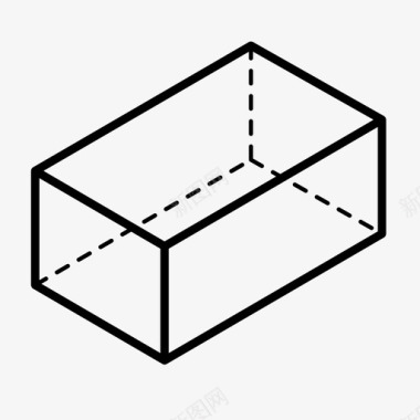 直角棱镜长方体几何图标
