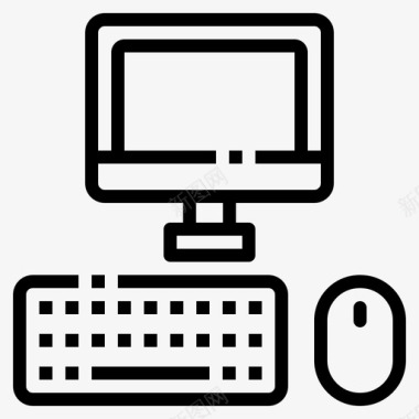 台式电脑键盘显示器图标
