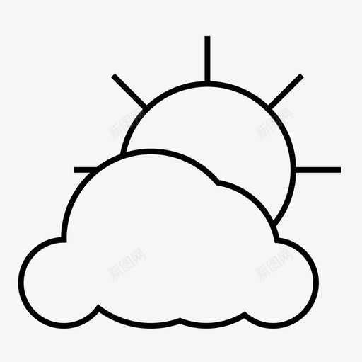 云阳白天天气svg_新图网 https://ixintu.com 阳云 白天 天气