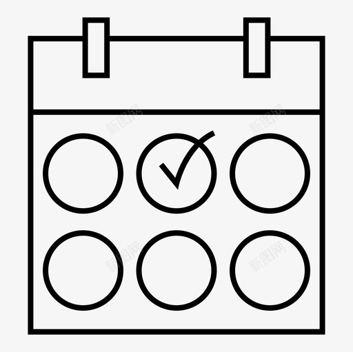 日历日期健身计划svg_新图网 https://ixintu.com 日历 日期 健身 计划