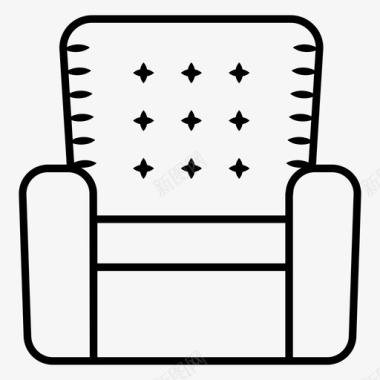 扶手椅舒适沙发图标