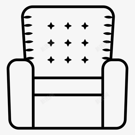 扶手椅舒适沙发svg_新图网 https://ixintu.com 沙发 扶手 舒适 房间 座椅 收藏