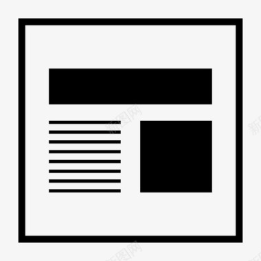 网站线框设计实体模型图标