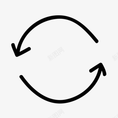 同步箭头手绘箭头图标