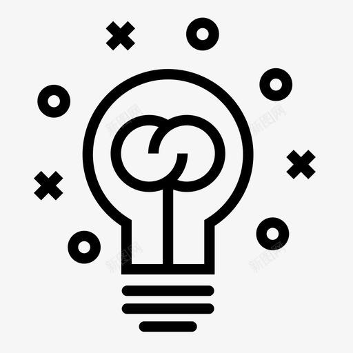创造性思维大脑灯泡svg_新图网 https://ixintu.com 创造性思维 智能 大脑 灯泡 人工智能