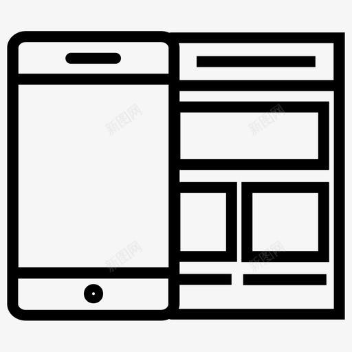 移动应用程序自适应设计svg_新图网 https://ixintu.com 移动 应用程序 开发 自适 适应 设计 布局