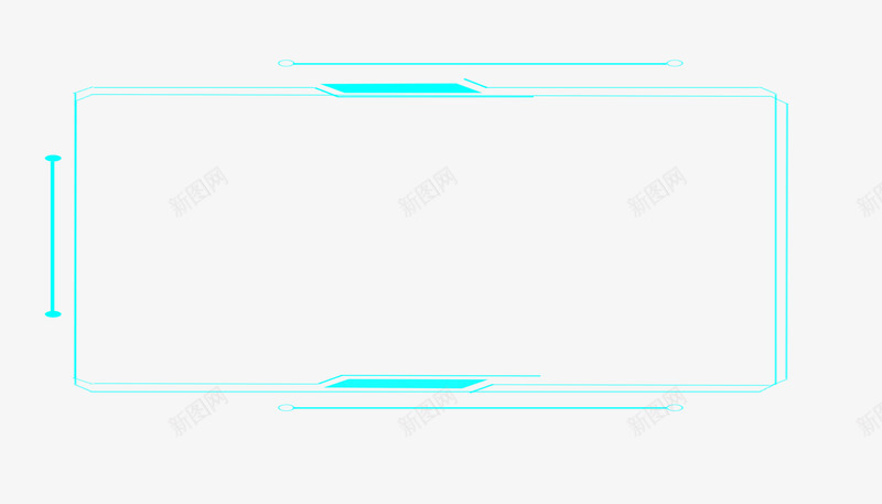 科技酷炫竞技边框png免抠素材_新图网 https://ixintu.com 科技 酷炫 竞技 边框