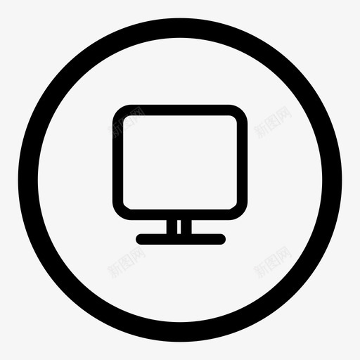 桌面图标计算机圆形图标svg_新图网 https://ixintu.com 图标 桌面 计算机 圆形