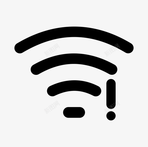 wifi数据告警互联网信号svg_新图网 https://ixintu.com 数据 告警 互联网 信号 电信 无线 系统