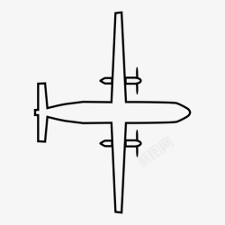 庞巴庞巴迪q400飞机涡轮螺旋桨高清图片