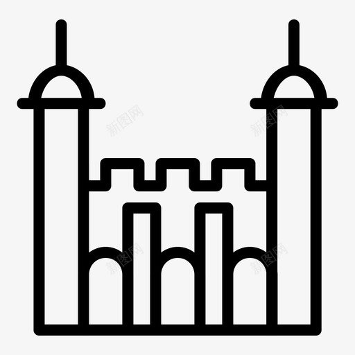 伦敦塔建筑景点svg_新图网 https://ixintu.com 伦敦塔 建筑 景点 游客 旅游景点