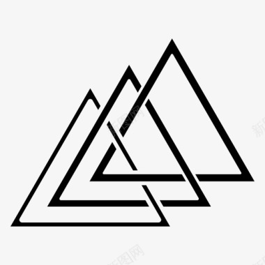 三角形交错交错形状图标