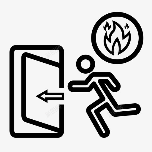 疏散路线紧急门紧急出口svg_新图网 https://ixintu.com 出口 医院 应急 消防 疏散 紧急 舱口 路线 车道 逃生 逃生门 门紧