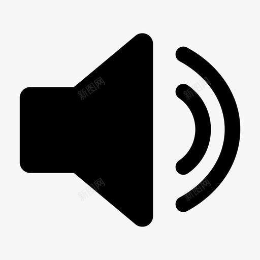 声音音频收听svg_新图网 https://ixintu.com 声音 音频 收听 扬声器 状态 工作 图标