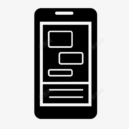 聊天应用程序电话svg_新图网 https://ixintu.com 聊天 应用程序 电话 技术 文本 字形