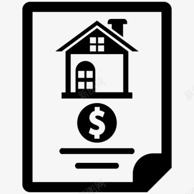 房屋金融政策文件房屋保险图标