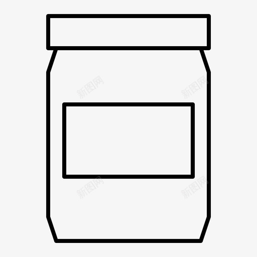 罐子玻璃杯果酱容器svg_新图网 https://ixintu.com 罐子 玻璃杯 果酱 容器 烹饪 工具