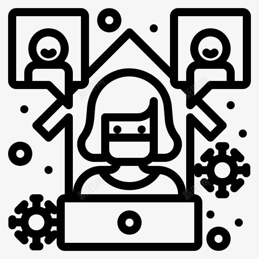 在家工作交流在线svg_新图网 https://ixintu.com 在家 工作 工作交流 在线 工作场 场所 冠状 病毒