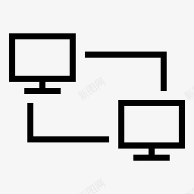 计算机连接文件传输网络图标