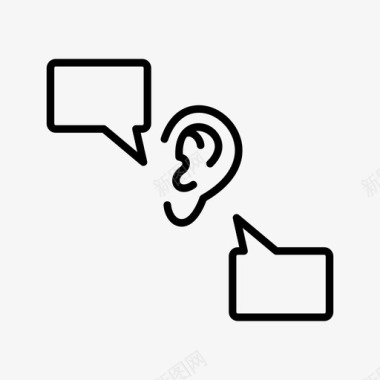 沟通对话聋子图标