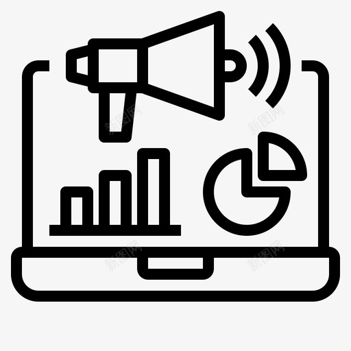 扩音器电脑图形svg_新图网 https://ixintu.com 电脑 扩音器 图形 增长 笔记本 数字 营销