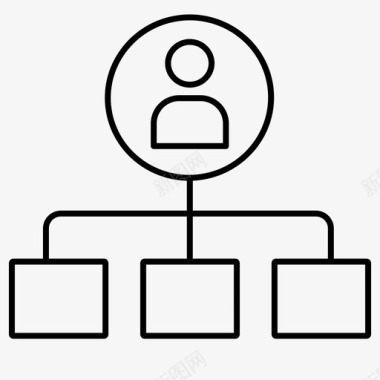 组织结构图流程图网络树图标