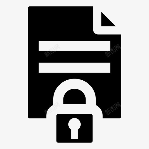 数据隐私文件锁svg_新图网 https://ixintu.com 数据 隐私 安全 文件 保护 基本 填充