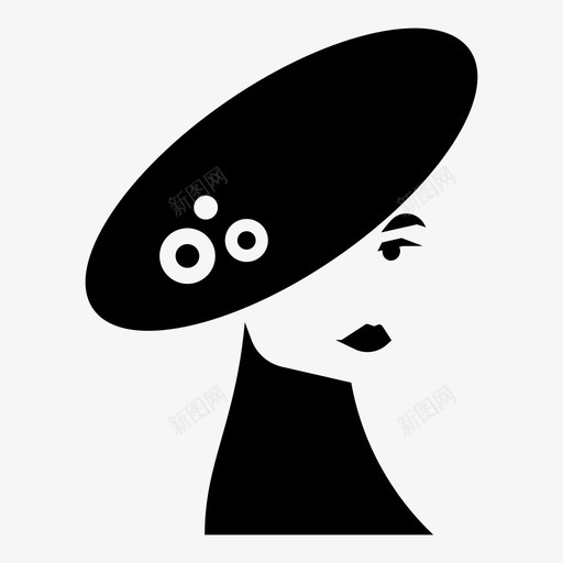 时尚美女帽子svg_新图网 https://ixintu.com 时尚 美女 帽子 时尚女人 女人 人的 发型