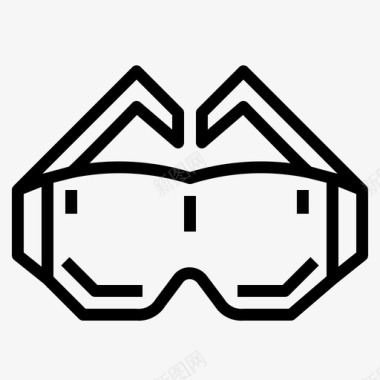 护目镜眼镜防护图标