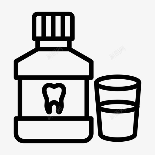 漱口水护理牙科svg_新图网 https://ixintu.com 漱口 口水 牙科 护理 物体 元件