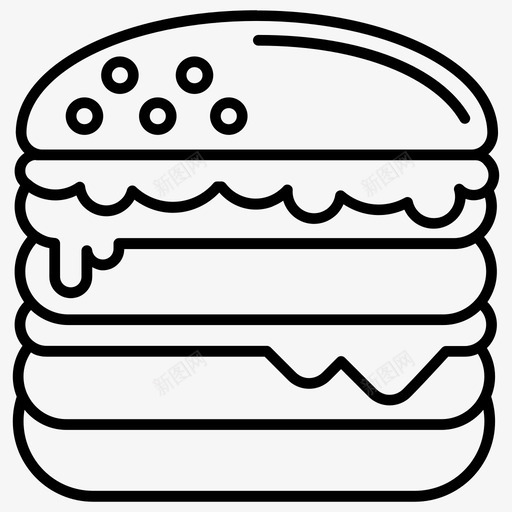 汉堡徽章面包svg_新图网 https://ixintu.com 汉堡 徽章 面包 芝士