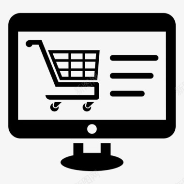 网店购物篮电子商务图标