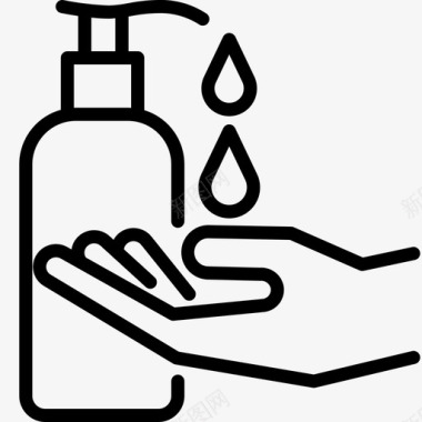 液体肥皂清洁健康图标