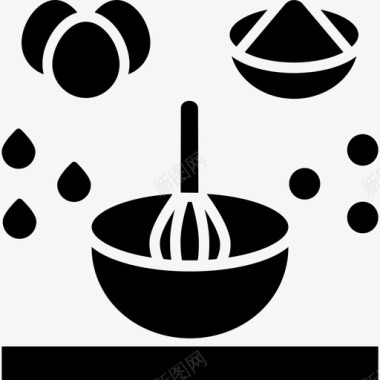 配料碗烹饪图标